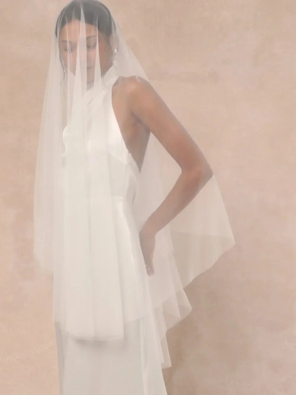 Lulus Forever Promise White Tulle Bridal Wedding Blusher Veil New With Tags